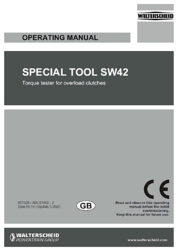 User manual special tool SW42