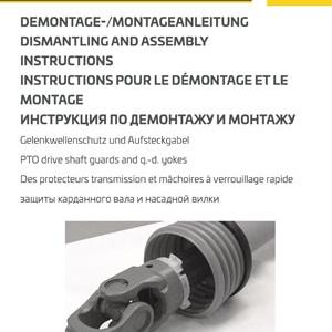 Montage- Demontage Gelenkwellenschutz und Aufsteckgabel