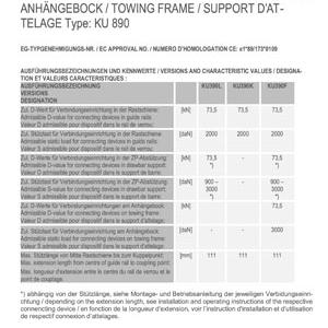 Anhängebock KU390 und KU890