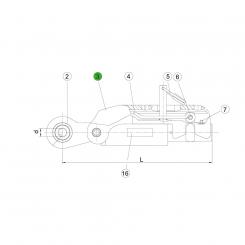 1204670 La ASST-B avec goupille de serrage seul Walterscheid® Doigt de verrou ASST-B - 1204670