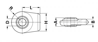 Kugelgelenkkopf Unterlenker 3 Ball ends for lower links Walterscheid® Ball part of joint UL CAT.2H - 1306383