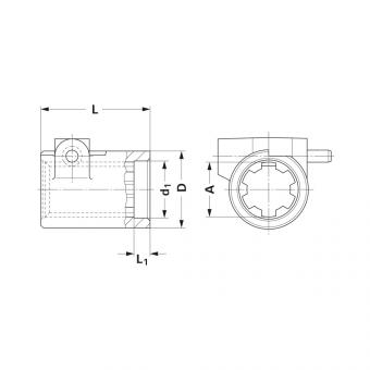 1044841 Ds Zubehör Walterscheid® Nabe KNP 1 1/8-6 - 1044841