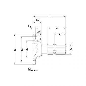 1044896 Ds Zubehör Walterscheid® Flanschzapfen TK 84 - 1044896