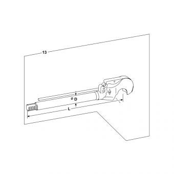 1201224 La Spare parts HOLHSC-63 - C90 Walterscheid® Piston rod+Hook HOL-C90 CAT.3S - 1201224