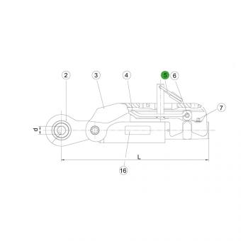1204044 La ASST-B|S avec axe plein seul Walterscheid® Circlips 0 - 1204044