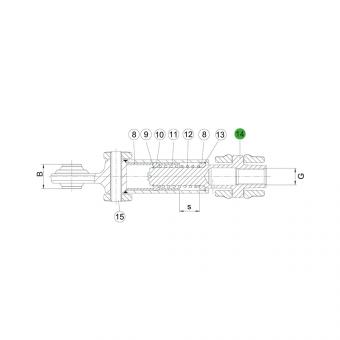 1204651 La ASST-B|S avec axe plein seul Walterscheid® Barre de verrouillage SST 210 - 1204651