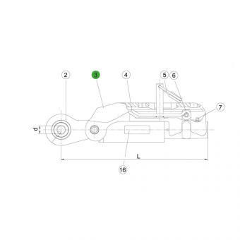 1204670 La ASST-B avec goupille de serrage seul Walterscheid® Doigt de verrou ASST-B - 1204670