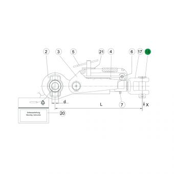 1205059 La ADSST-S spare parts Walterscheid® Pin 80 - 1205059