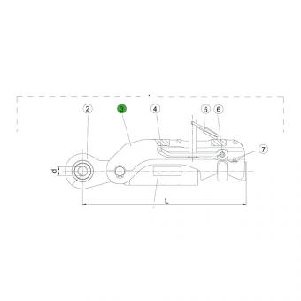 1205120 La ASST-B|S avec axe plein seul Walterscheid® Doigt de verrou ASST-B/S - 1205120