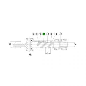 1308597 La ASST-B|S avec axe plein seul Walterscheid® Pontet 48 - 1308597