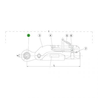 1309379 La ASST-B|S avec axe plein seul Walterscheid® Boîtier ASST-B - 1309379