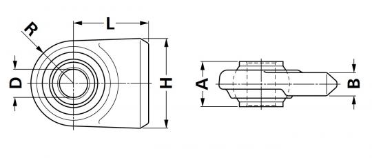 Kugelgelenkkopf Unterlenker 2 Kugelgelenkköpfe für Unterlenker Walterscheid® Kugelgelenkkopf UL CAT. 3H - 1202361
